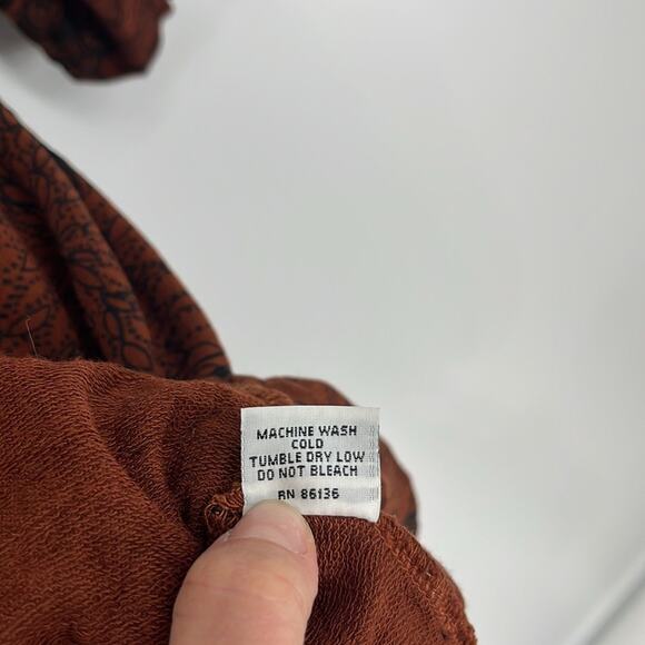 Bryn Walker Alanna Tunic Top Dress Large Rust Floral Print - Picture 10 of 11